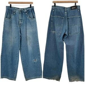 Rare Vintage 90s Macgear Jeans Skater Rave Hip Hop Wide Leg Baggy | 32” x 30”